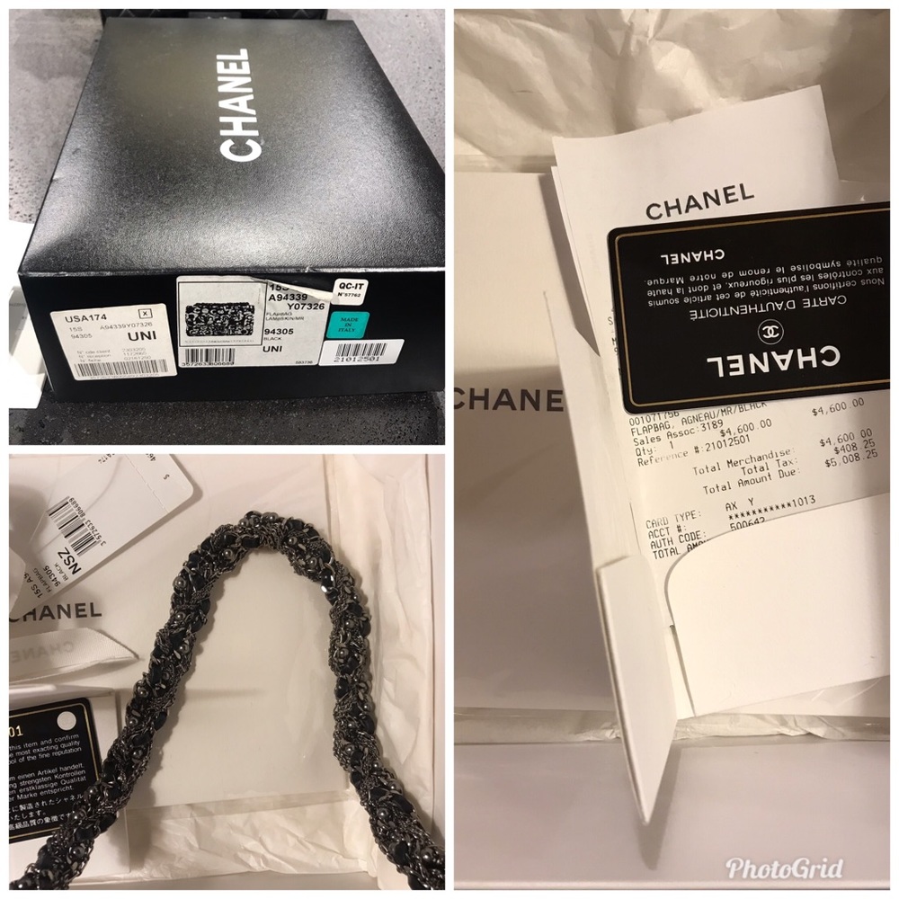 SOLD Authentic Chanel Single Flap Pearl CC Bag - Picture 6 of 8